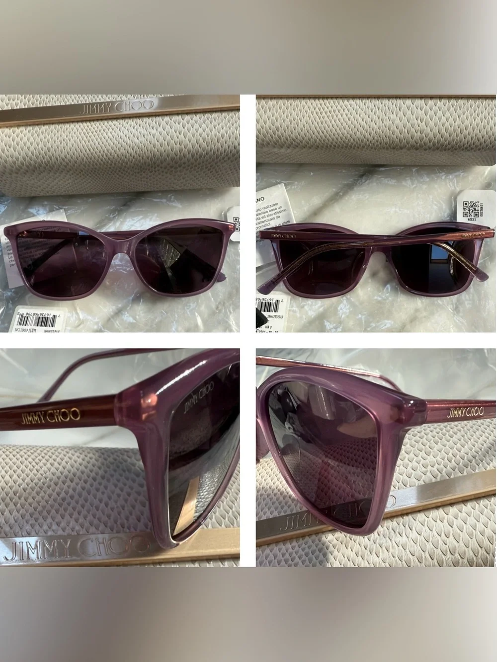 Jimmy Choo Lavender Cat-Eye Sunglasses